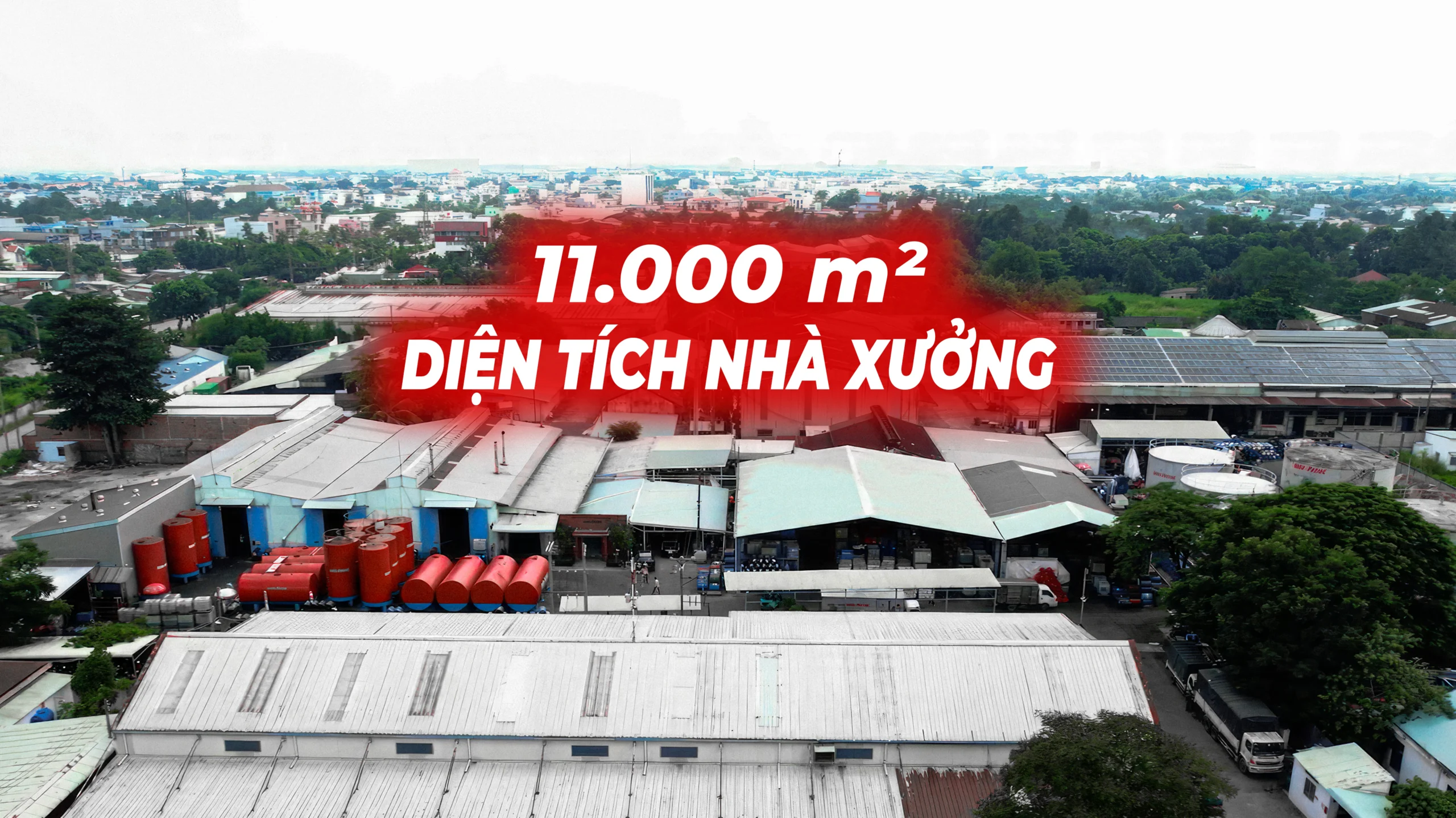 11.000 m2 diện tích nhà xưởng